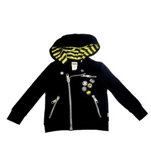 Kids Unisex Harajuku Mini Full Zip Moto Hoodie‎ Jacket Gwen Stefani Size S